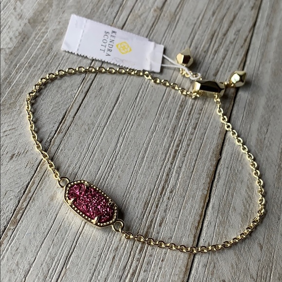 Kendra Scott Jewelry - Kendra Scott Elaina Fuschia Druzy Bracelet NEW